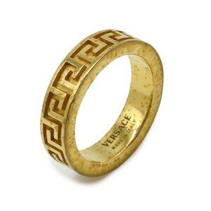 Versace Greca Ring GP Gold Actual Size Approx 19